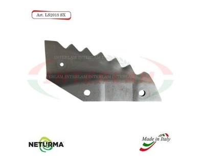 LS2015SX - Left - Knife for mixer wagon UNIFEED - Vertical - Toothed - Folded - TRIOLET - (5 Pz.)