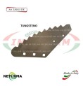 LS2021DX - TUNGSTEN - Right - Knife for mixer wagon UNIFEED - Vertical - Toothed - FARESIN - (5 Pz.)