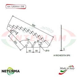 Lama per Carri UNIFEED LS 2004-1 DX - STORTI - (5 Pz.)