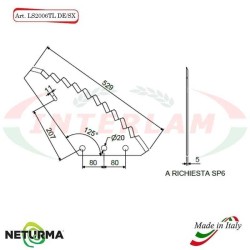 Lama per Carri UNIFEED LS 2006 TL SX - LAZZARONI - (5 Pz.)