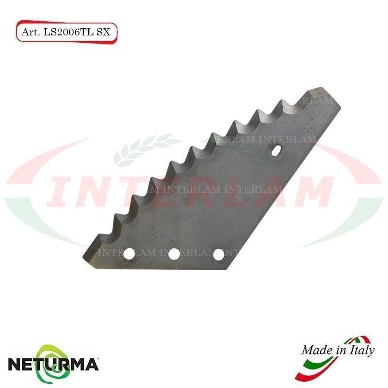 Left toothed knife for UNIFEED vertical mixer wagon LS 2006 TL SX - LAZZARONI - (5 Pcs.)