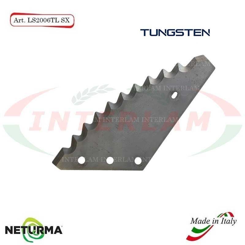 Left toothed knife for UNIFEED vertical mixer wagon LS 2006 TL SX - Tungsten - SUPERTINO - (5 Pcs.)