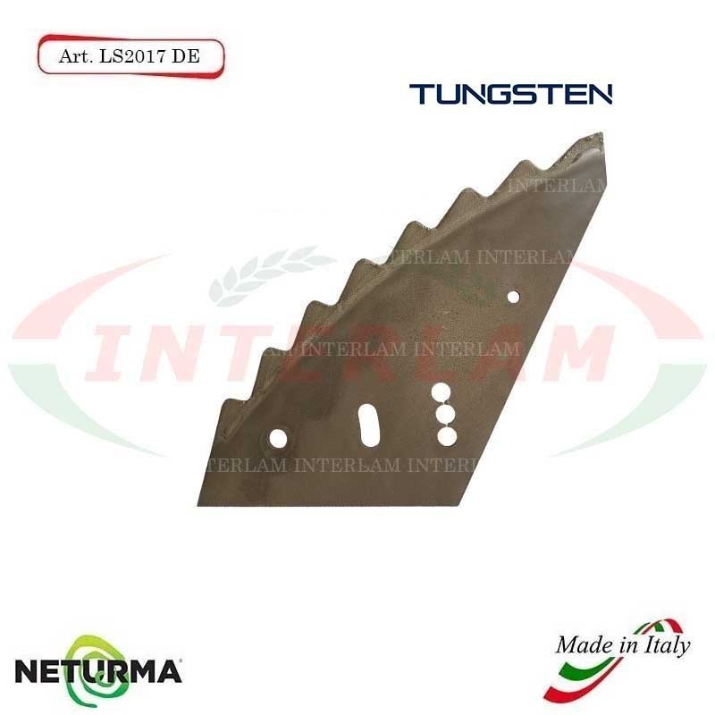 Right toothed knife for UNIFEED vertical mixer wagon LS 2017 DX - Tungsten - KVERNELAND - (5 Pcs.)