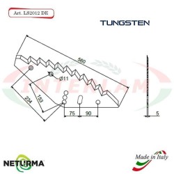 Lama per Carri UNIFEED LS 2012 DX - Tungsteno - MAYER