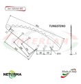 LS2023DX - TUNGSTENO - Lama per Carri UNIFEED -STORTI - (3 Pz.)