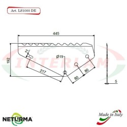 Lama per Carri UNIFEED LS 1000 DX - MUTTI - (5 Pz.)