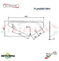 Right toothed knife for UNIFEED vertical mixer wagon LS 1000 DX - Tung - LUCLAR - (5 Pcs.)