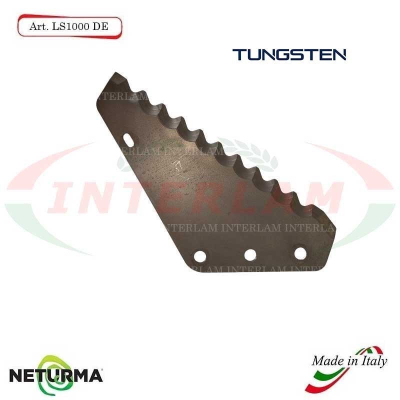 Right toothed knife for UNIFEED vertical mixer wagon LS 1000 DX - Tung - ITALMIX - (5 Pz)