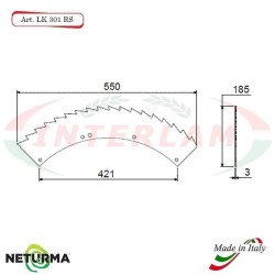 Lame TRINCIA Foraggi e Mais KEMPER LK301 RAGGIO STRETTO - (8 Pz.)