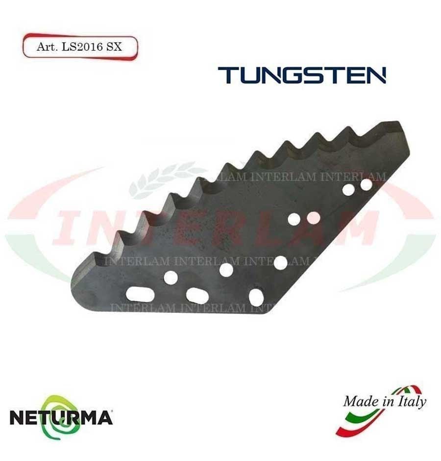 LS2016SX - TUNGSTEN  - Left - Knife for mixer wagon UNIFEED Vertical - AGM - (5 Pcs.)