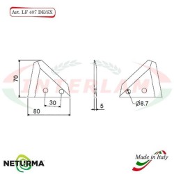 Lama per FRESA Carri UNIFEED LF 407 DX - AGM - (25 Pz.)