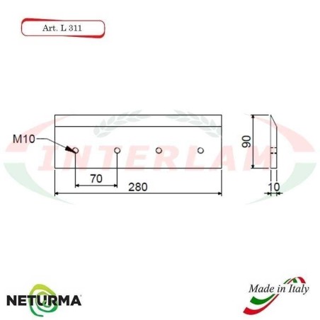 Lame per TRINCIA PAGLIA  L 311 - comp. WOLAG - (4 Pz.)