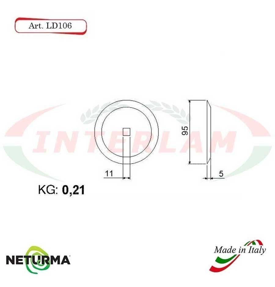 LD106 - Knife for mixer wagons UNIFEED - round- Ø95 - (25 Pcs.)