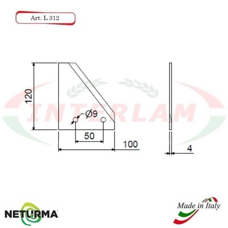 Lame per TRINCIA PAGLIA  L 312 - comp. GENERALMIX - (4 Pz.)