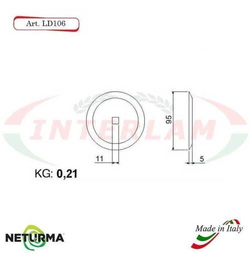 LD106 - Knife for mixer wagons UNIFEED - round- Ø95 - (25 Pcs.) - COMAG