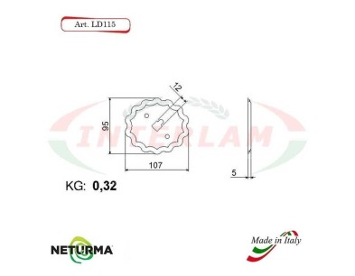 LD115 - Lama per Carri UNIFEED - Dentata - Ø95X107 - STORTI - (25 Pz.)