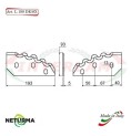 L199SX - Knife for mixer wagons UNIFEED - toothed - Ø93 - (10 Pcs.) - SGARIBOLDI