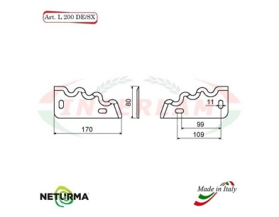 L200SX - Knife for mixer wagons UNIFEED - toothed - Ø80 - (10 Pcs.) - COMAG