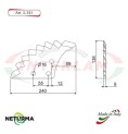L241 - Lama per Carri UNIFEED - Dentata - Ø138 - EUROCOMP - (4 Pz.)