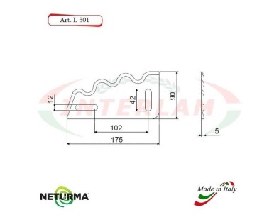 L301 - Lama per Carri UNIFEED - Dentata - Ø90 - BONINO - (10 Pz.)