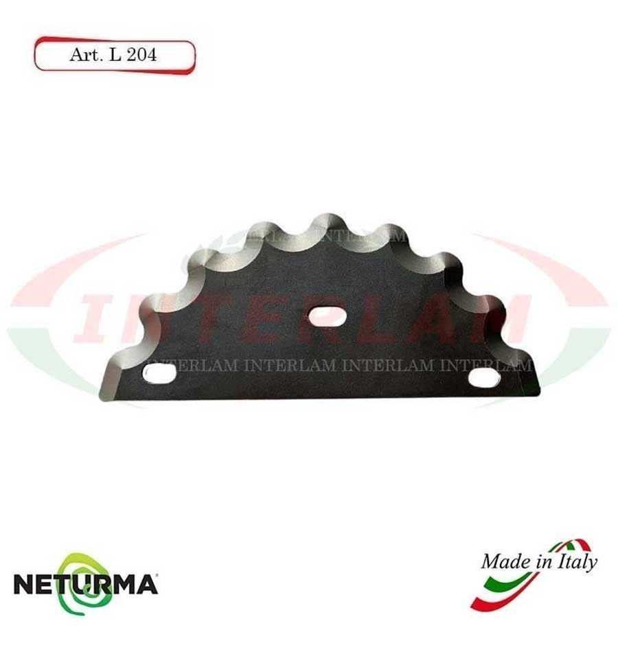 L204 - Knife for mixer wagons UNIFEED - toothed - Ø129 - (5 Pcs.) - SGARIBOLDI