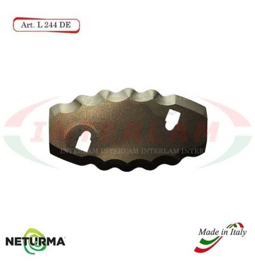 Right toothed Knife for mixer wagons UNIFEED L244DX - Ø88 - STORTI