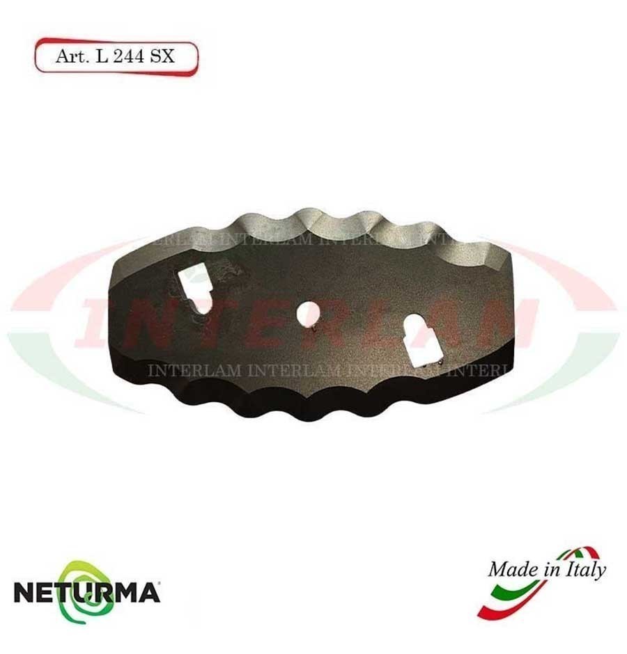 L244SX - Lama per Carri UNIFEED - Dentata - Ø88 - 2 FORI - STORTI - ST16800059 - (10 Pz.)