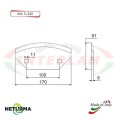 L245 - Lama per Carri UNIFEED - Liscia - Ø81 - STORTI - (10 Pz.)