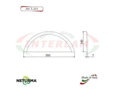 L214 - Lama per Carri UNIFEED - Liscia - Ø140 - MARMIX - No Fori - (5 Pz.)