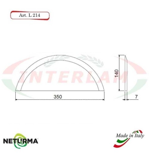 L214 - Lama per Carri UNIFEED - Liscia - Ø140 - MARMIX - No Fori - (5 Pz.)