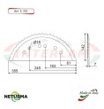 Knife for mixer wagons UNIFEED L321 toothed - Ø142 - MARMIX - (5 Pcs.)
