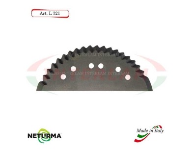 L321 - Knife for mixer wagons UNIFEED Toothed  - Ø142 - ALIECO - 5 Pcs.