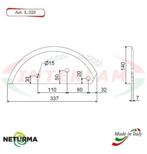 L328 - Lama per Carri UNIFEED - Liscia - Ø140 - MARMIX - ALIECO - (2 Pz.)