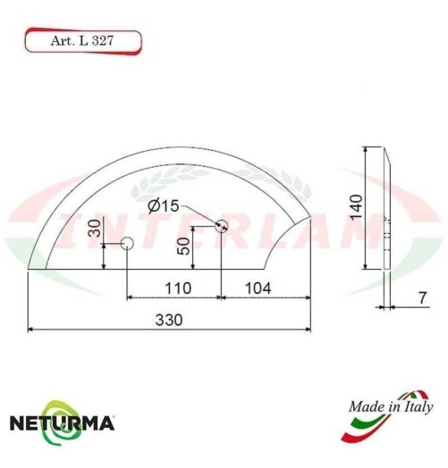 L327 - Lama per Carri UNIFEED - Liscia - Ø140 - ALIECO - (2 Pz.)