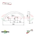 L327 - Lama per Carri UNIFEED - Liscia - Ø140 - ALIECO - (2 Pz.)