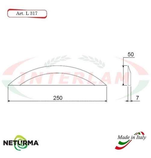 L317 - Lama per Carri UNIFEED - Liscia - Ø50 - MARMIX - (5 Pz.)