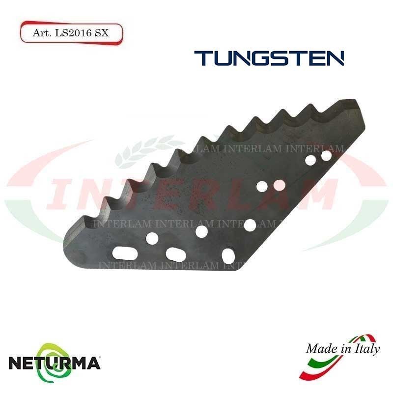 Left Knife for mixer wagons UNIFEED Vertical - LS2016SX - Universal - Toothed (5 Pcs.)- Tungsten - SITREX