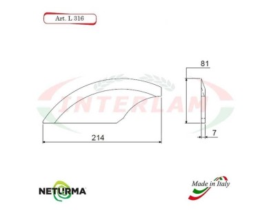 L316 - Knife for mixer wagons UNIFEED - Smooth - Ø81 - MARMIX - (5 Pcs.)
