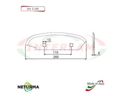 L248 - Lama per Carri UNIFEED - Liscia - Ø 65 - STORTI - (10 Pz.)