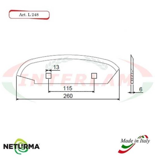 L248 - Lama per Carri UNIFEED - Liscia - Ø 65 - STORTI - (10 Pz.)