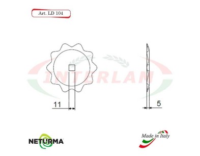 LD104 - Knife for mixer wagons  UNIFEED - Toothed - Ø95 - (25 Pcs.) - LUCLAR