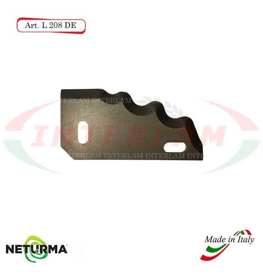 L208DX - Right - Knife for mixer wagons UNIFEED - toothed - Ø80 - (10 Pcs.) - GILIOLI