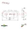 L306 - Knife for mixer wagons UNIFEED Toothed - Ø93 - MARMIX - (5 Pcs.)