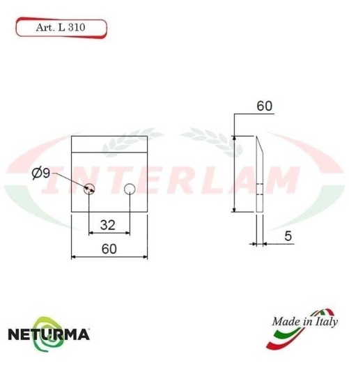 L310 - Lama per Carri UNIFEED  - Liscia  Ø60 - MARCHINI - (15 Pz.)