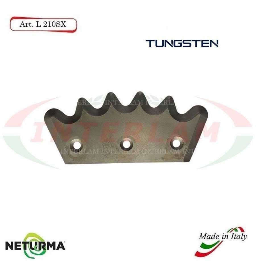 L210DX - TUNGSTENO - Lama per Carri UNIFEED - Dentata  Ø113 - PAGLIARI