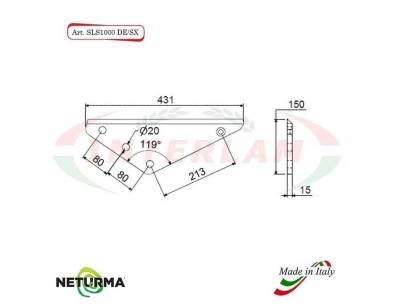 SLS 1000 DE/SX - Knife SUPPORT for UNIFEED mixer wagons - AGM - MUTTI - OMAS - (3 Pcs)