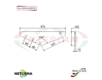 SLS 2004 DE/SX - SUPPORTO per Lame Carri UNIFEED - UNIFAST - STORTI - ITALMIX - (3 Pz.)