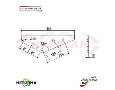 SUPPORTO per Lame Carri UNIFEED SLS 2005 DE / SX - AGM - (3 Pz.)
