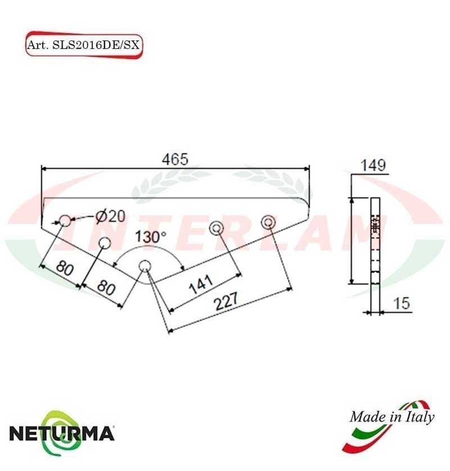 SLS 2016 DE/SX - Knife SUPPORT for UNIFEED mixer wagons - AGM - FARESIN - GENERALMIX - (3 Pcs.)