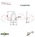 LF421T - TUNGSTENO - Lama per FRESA Carri UNIFEED  - STORTI - (25 Pz.)